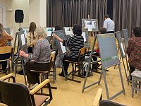 В Детской школе искусств прошёл мастер-класс "Зеленый цвет в пейзаже"