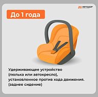 Госавтоинспекция напоминает о правилах перевозки несовершеннолетних