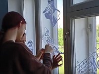 «Первые» Светлого приняли участие в акции «Окна Победы»