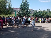 В школе отработали правила эвакуации при возгорании