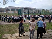 В школе отработали план эвакуации